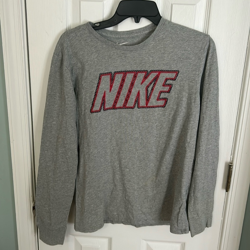 NIKE LONG SLEEVE SHIRT MEN'S SIZE MEDIUM GRAY